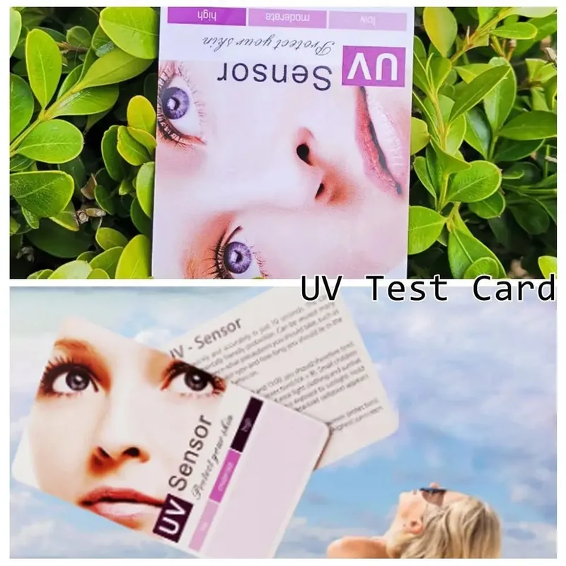 使いやすい UV テストカード ポータブル測定分析ツール UVB テストカード 再利用可能 読み取りやすい UV センサーカード