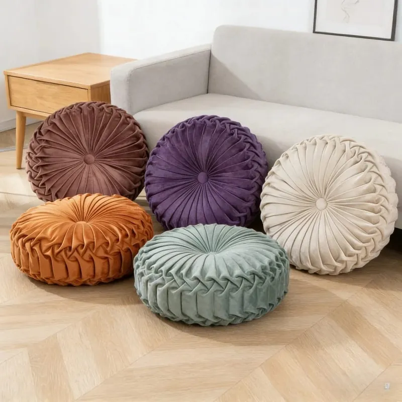 Plüsch-Kürbis-Kissen, handgefertigt, Lendenwirbelstützkissen für Sofa, Bett, Büro, nordisches Dekor — image 7