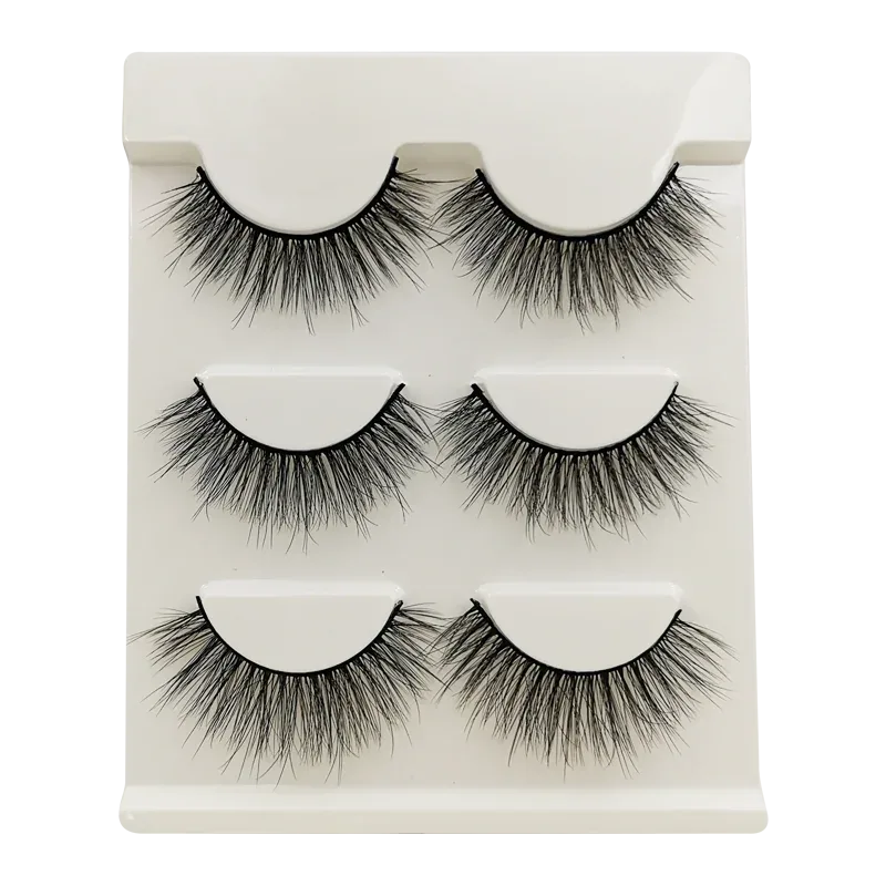 Mezze Ciglia Cat Eye Ciglia 3/5/10 Paia Ciglia Finte Soffici Morbide Aspetto Naturale Fascia Trasparente 3D Ciglia di Visone Estensione trucco