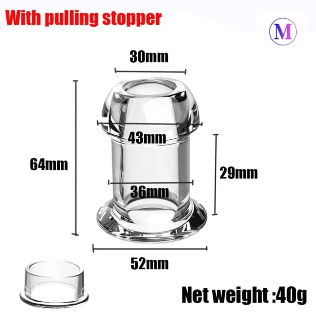 스토퍼가있는 중공 아날 플러그 질 항문 확장기 검경 확장기 Buttplug 전립선 마사지 섹스 토이 여성 남성 게이 — image 8