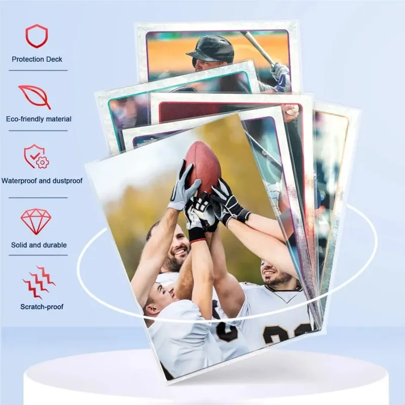 Confezione da 100 custodie trasparenti per carte collezionabili con custodia protettiva per il gioco Pokemon TCG Yugioh Baseball Sports Card — image 4