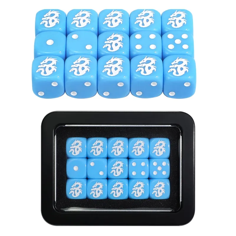 15PCS 16mm/0.63inch D6 Wargaming Dice Set for Tabletop Miniatures Game Damage Tracking Army Faction Themed Dice Tokens — image 3