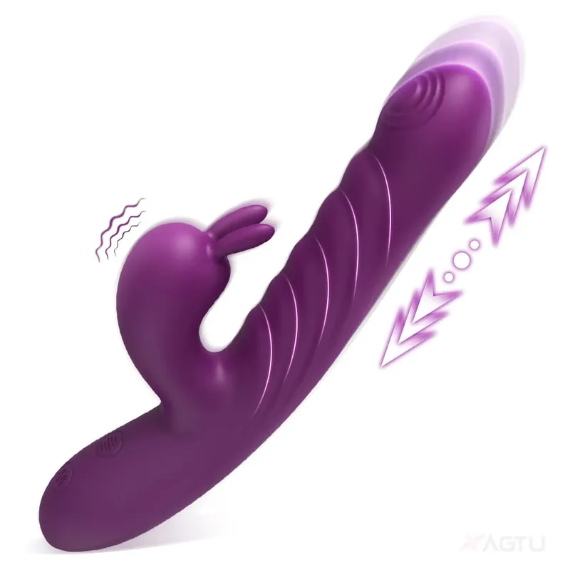 กระต่าย Thrusting Vibrator สำหรับผู้หญิง Clitoris Stimulator ที่มีประสิทธิภาพ G Spot ช่องคลอดนวดหญิง Masturbator สำหรับของเล่นสำหรับผู้ใหญ่ — image 9