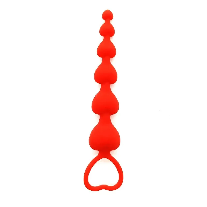 Perline anali super lunghe Plug anale Massaggio prostatico Big Butt Plug Palline vaginali Stimolazione anale Tirare tallone Dildo Giocattolo del sesso anale profondo — image 6