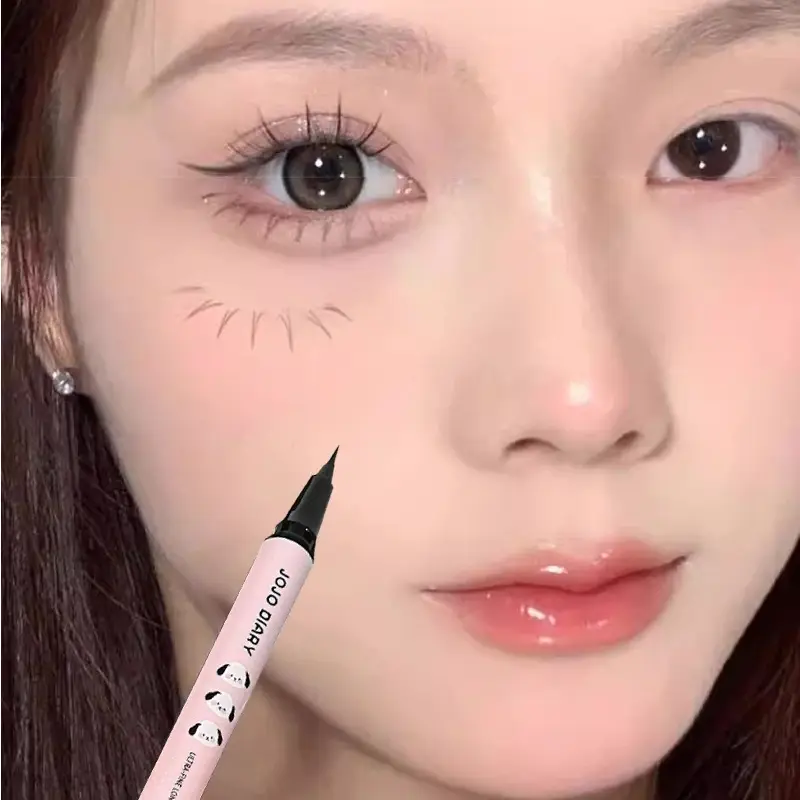 Quick-dry Eyeliner ดินสอแต่งหน้า Lasting Smooth Ultra บางสีดำสีน้ำตาล Matte Eye Liner กันน้ำอายไลเนอร์ปากกาเครื่องสำอาง — image 1