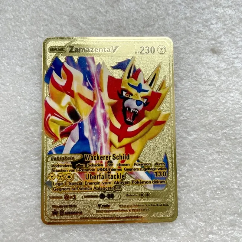 Pokemon Card Vmax Metal Pokémon Letters Pikachu Gx Mewtwo Charizard Vstar Anime Games Toys Golden Iron Playing Cards Kids Gifts — image 18