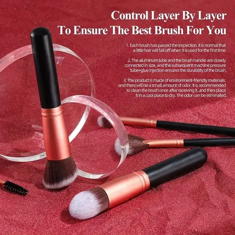 Profesional 3/14/16 Buah Set Kuas Makeup Lembut Berbulu Eye Shadow Foundation Concealer Blending Kuas Blush On Alat Kecantikan Wanita — image 6