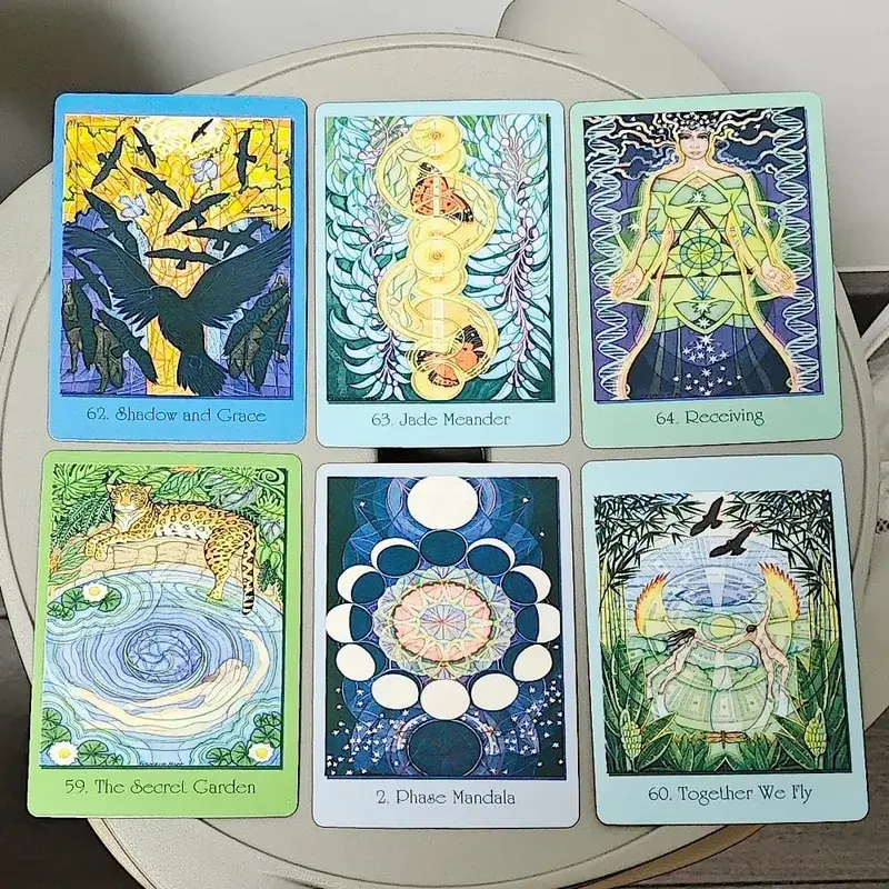 Sacred Geometry Cards for The Visionary Path 10.4*7.3cm - 64 Pcs Oracle Cards Integrating Math Science and Spirituality — image 6