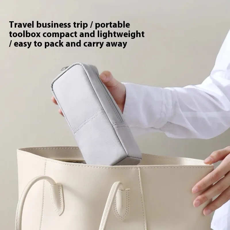 Portable Makeup Brush Bag Magnetic Stand Makeup Storage Travel Cosmetic Organizer Holder Box Lady's Travel Toiletry Bag Vertical — image 4