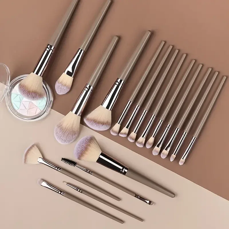 סט מברשות איפור 3-20 יחידות צלליות Fluffy Foundation קונסילר סומק סימון תיבת אחסון קוסמטיקה לנשים כלי יופי — image 5