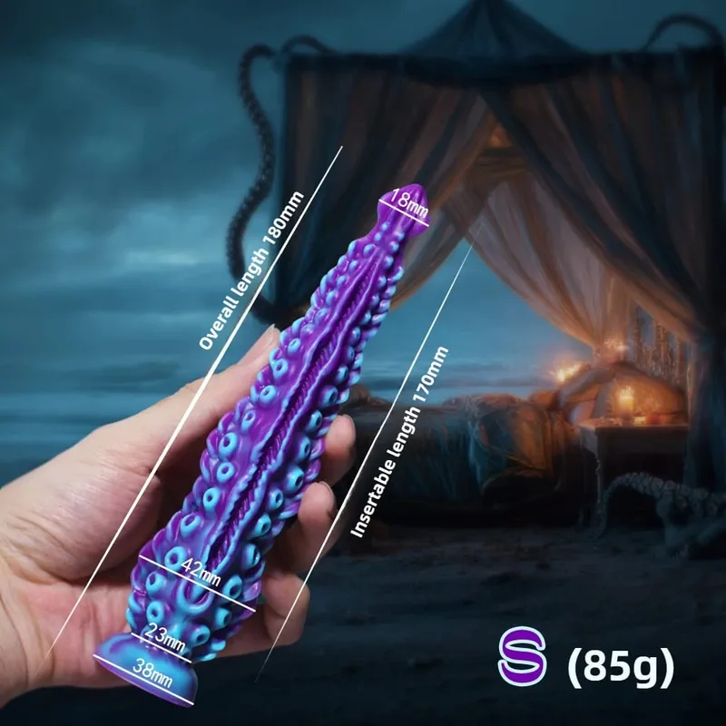Fantasy Octopus Tentacle Anální dildo Dlouhá penetrační zástrčka Realistický stimulátor Gspot Sexuální hračka anální dilatátor 18+