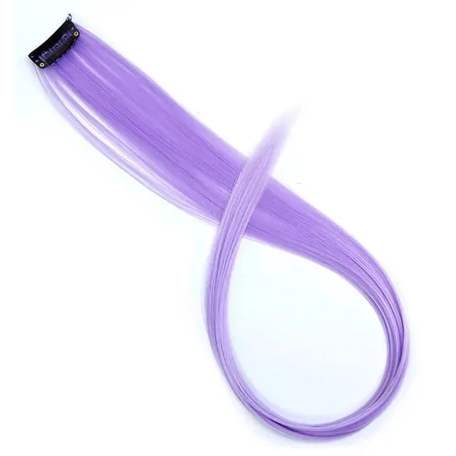 Clip sintetica lunga dritta da 22 pollici nelle estensioni dei capelli Posticci ad alta temperatura Colori arcobaleno Accessori per capelli per le donne — image 17