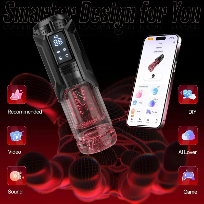 Masturbador masculino automático controlado por aplicativo, 7 modos de bolso vibratório, textura 3D realista, Stroker apertado, brinquedo sexual pro — image 6