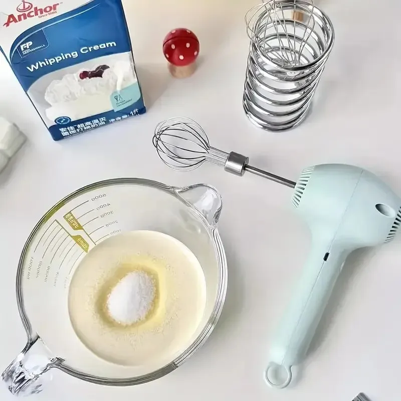 Frullino per le uova in acciaio inossidabile Frusta inossidabile Frusta per palloncini in filo da cucina Frusta per latte Frullino per le uova Miscelatore per uova Sbattitore elettrico a mano — image 7
