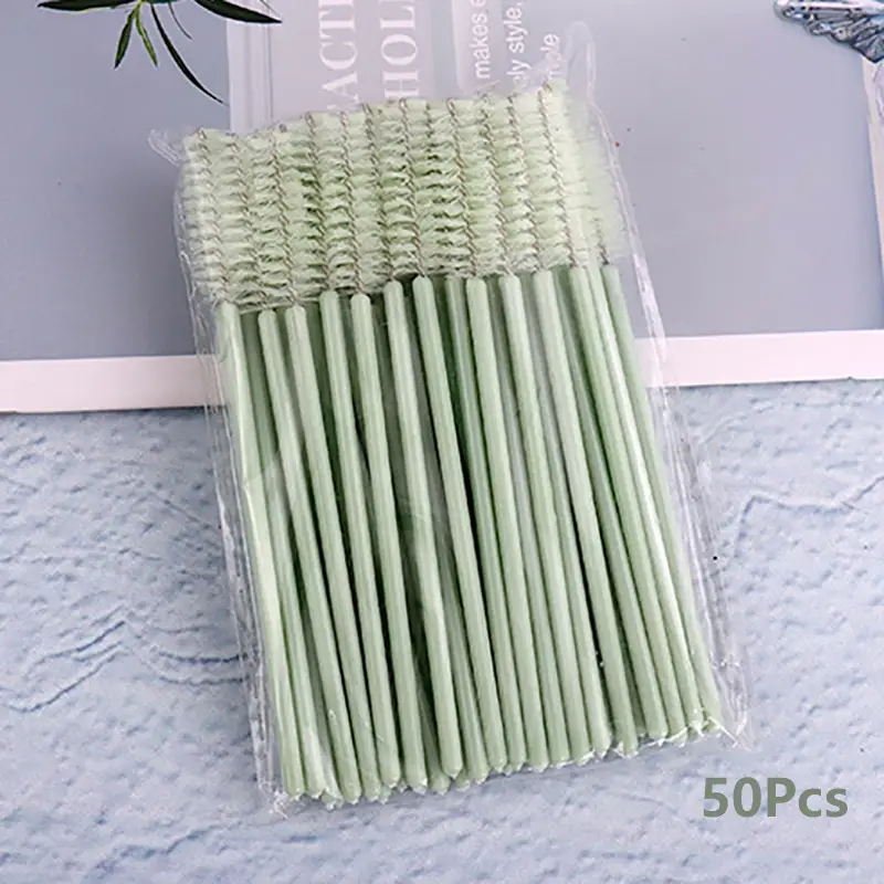 50 ชิ้นแปรงขนตาแปรงแต่งหน้ามาสคาร่าแบบใช้แล้วทิ้ง Applicator Spoolers Eye Lashes เครื่องสำอางค์แปรง Lash Extension เครื่องมือ