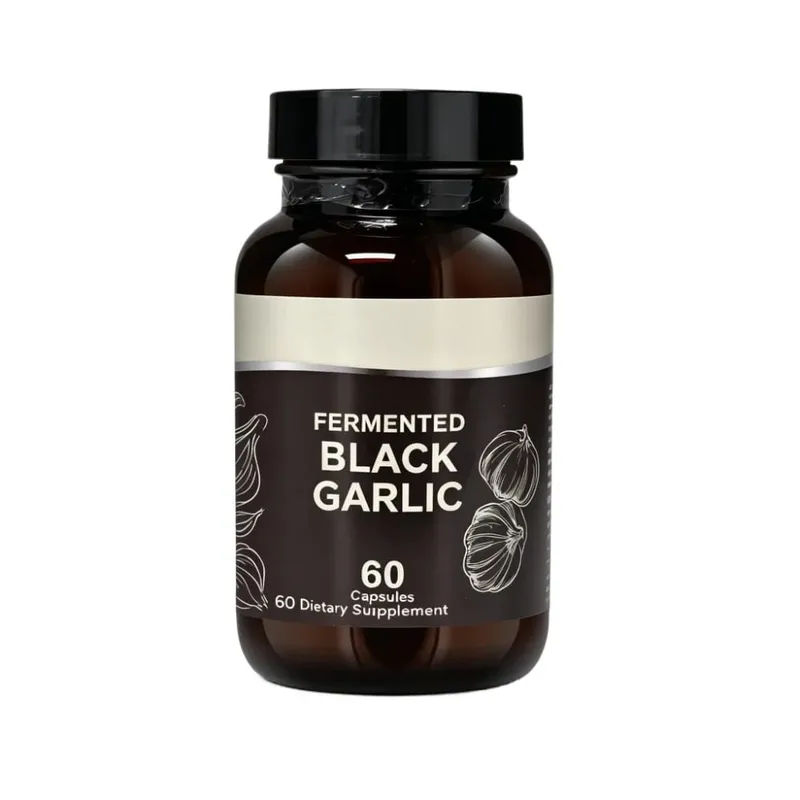 Capsule di aglio nero fermentato per adulti - Supporta il benessere generale, la circolazione e la salute antiossidante 60 capsule Non OGM