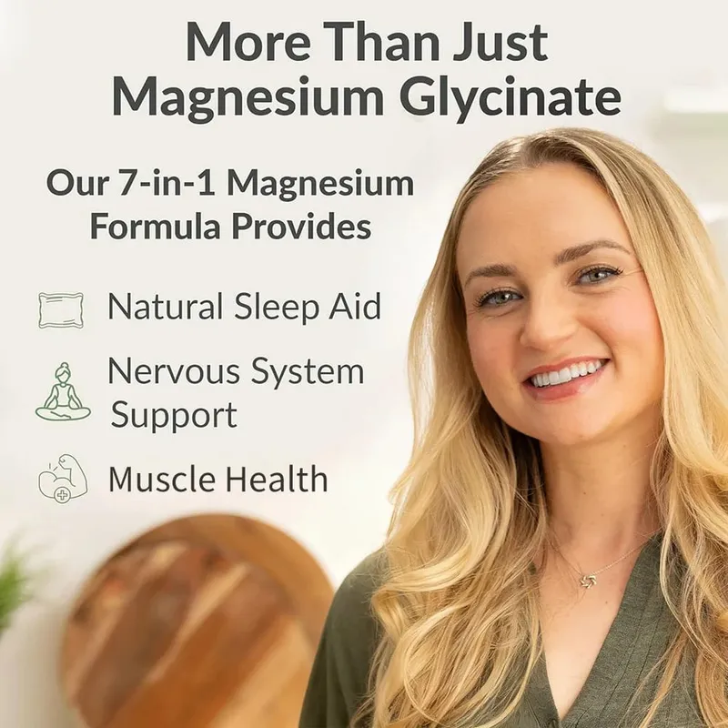 Magnesium Complex Supplement 7-in-1 Bisglycinate Chelate Oxide Malate Orotate Taurate Citrate Magnesium for Calm Sleep — image 2