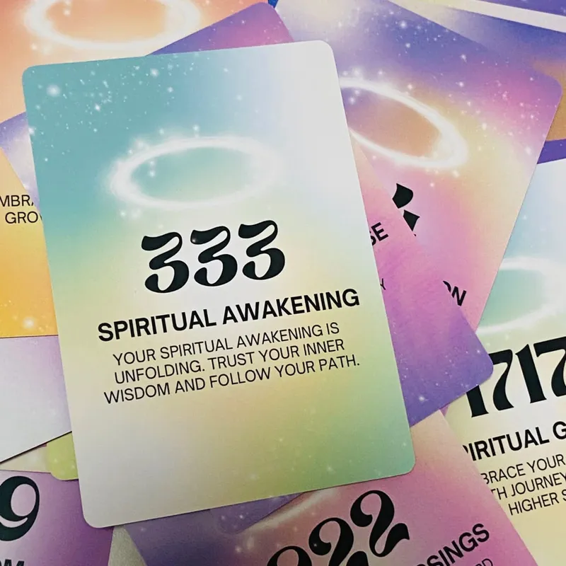 Angel Numbers Oracle Deck 40 Cards To Receive Divine Guidance Board Games Feelings Messages Deck — image 4
