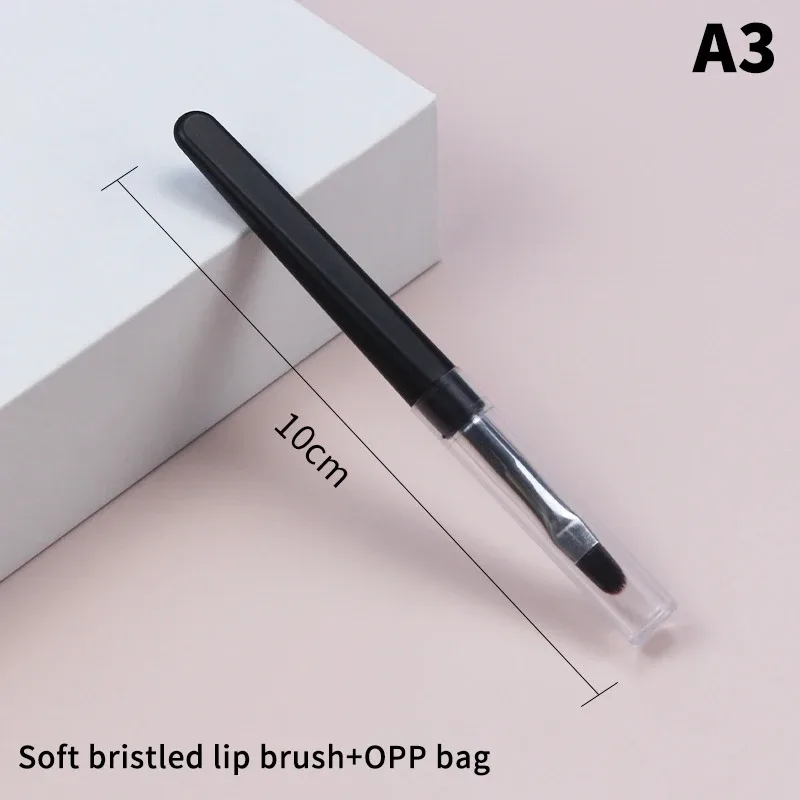 ★▲1PC bærbare øjenskygge makeup børster Rejsestørrelse Makeup børster Øjenbryn Silikone Glit Essentielle kosmetiske værktøj med låg — image 10