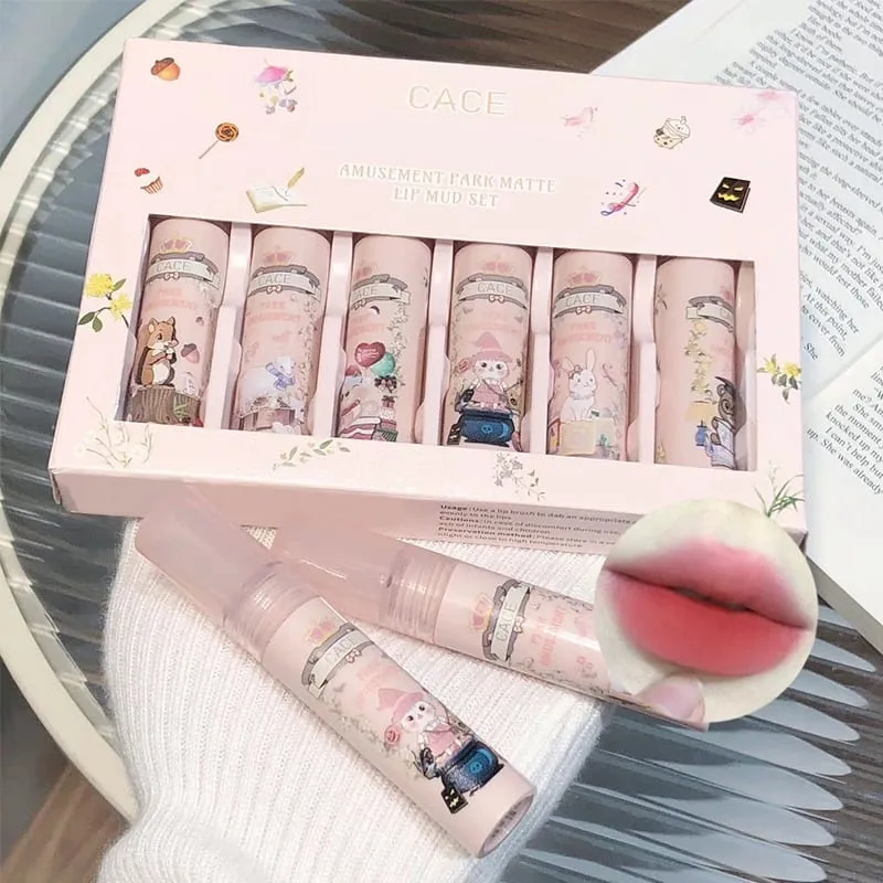 6 Colors Matte Liquid Lipstick Makeup Sets Waterproof Sexy Red Nude Lipgloss Long Lasting Lip Mud Cosmetic Kits Lip Stain — image 2