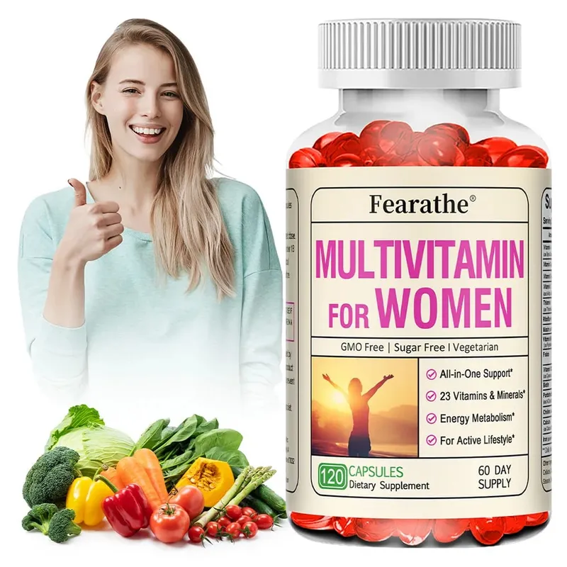 Multi-capsules quotidiennes pour femmes - Multivitamines quotidiennes antioxydantes pour soutenir l'énergie et la santé immunitaire - 120 gélules — image 1