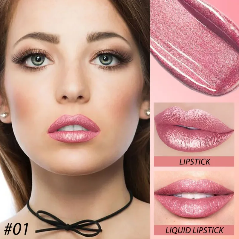 DNM Double Headed Mate ลิปสติกและลิปกลอสแต่งหน้ายาวนาน 2 In 1 Stick Moisturizing Lipgloss Tint เครื่องสำอางค์ Lip Stain — image 2