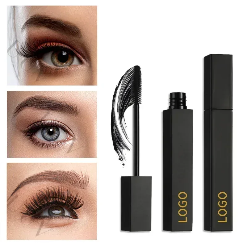Individuelles Logo 8g Mascara Private Label Silikonbürste Reinschwarze Wimpern Wischfreies, wasserfestes Augen-Make-up Großhandel Vegan — image 3
