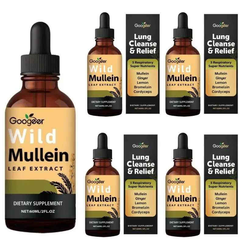 Extracto de hoja de gordolobo, gotas líquidas, soporte completo para el bienestar a base de hierbas, suplemento dietético diario Natural, cuidado diario, 60ml — image 12