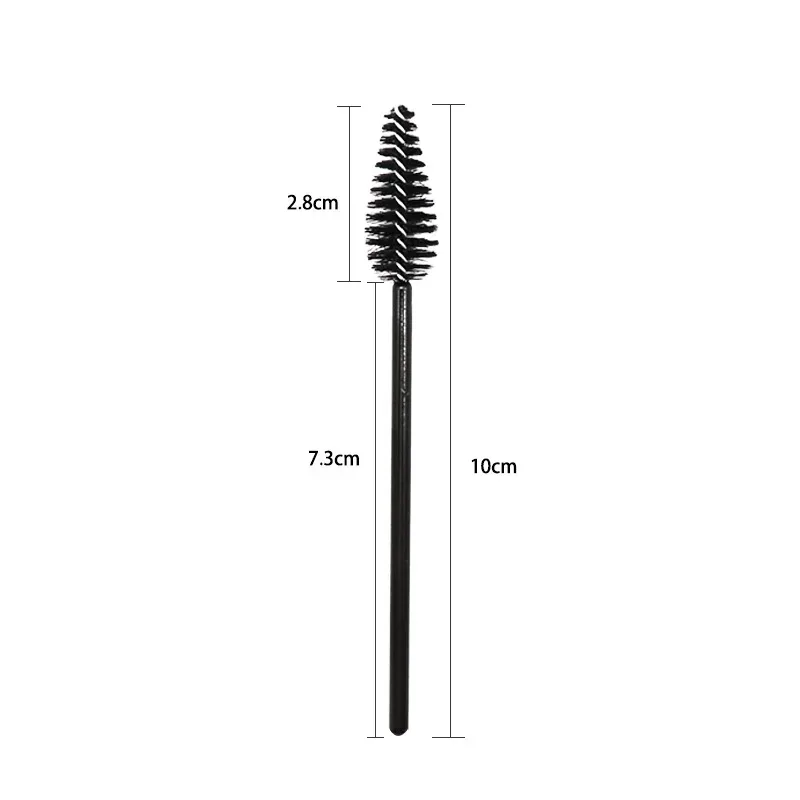 50 st Ögonfransar Ögonbrynsborste Vattendroppsform Nylon Material Fransar Makeup Borstar Ögonfransförlängning Skönhetsverktyg Mascara Wand — image 2