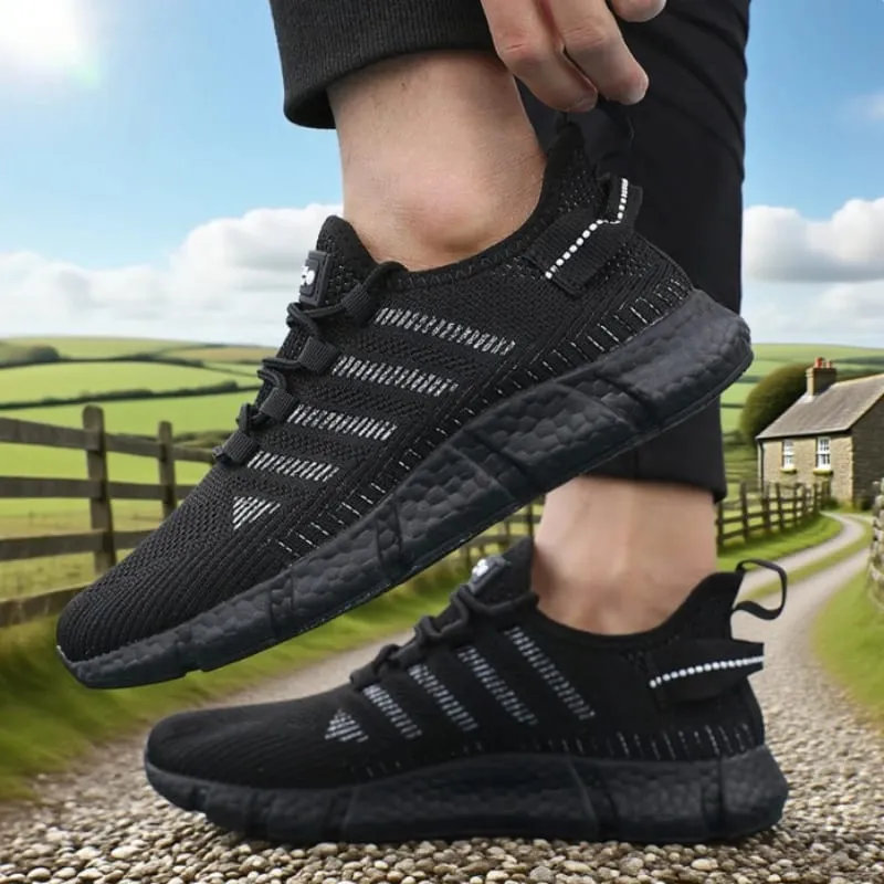 Løbesko med bløde såler til mænd Åndbar mesh Fleksibel Casual sneakers Komfortable bæredygtige såler Tennis træningssko — image 4