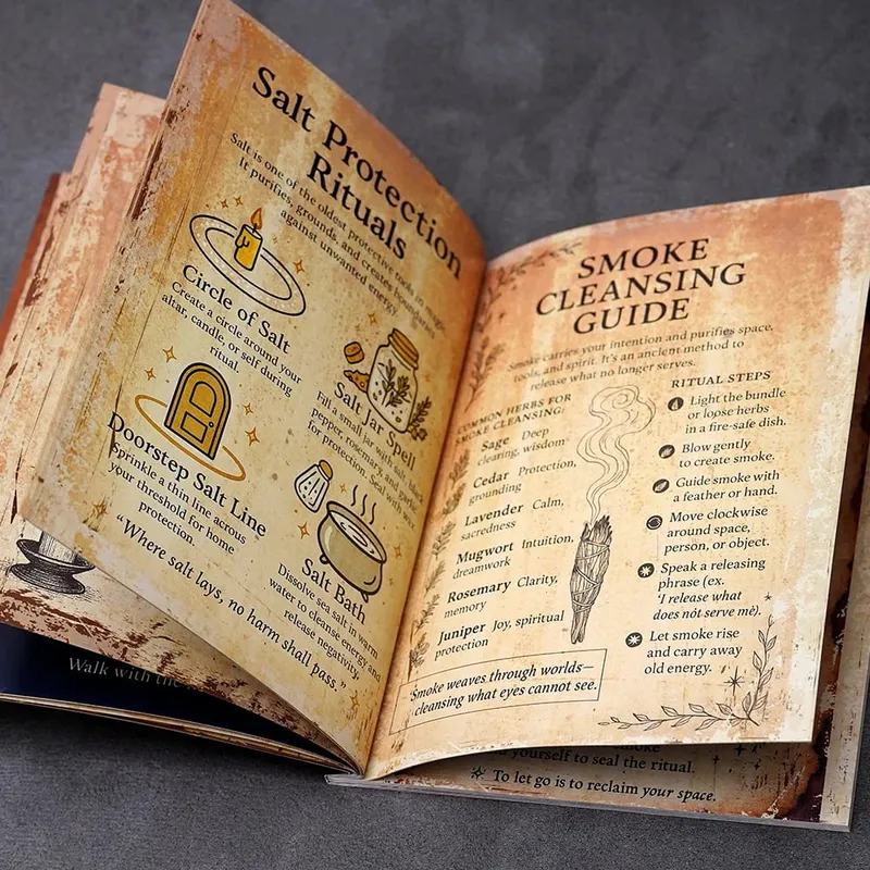 77 Seiten Hexerei-Grimoire-Seiten-Set „Buch der Schatten“ mit Mondphasen, Kräuterkunde-Zaubersprüchen, Gothic Dark Academia-Hexentagebuch — image 1