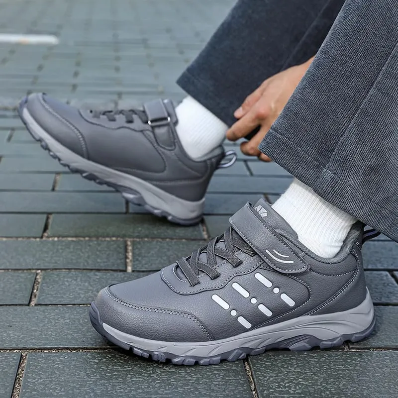 Baskets imperméables pour hommes, chaussures de marche confortables et durables, classiques, couleur unie, chaussures de Camping en plein air décontractées, grosses baskets — image 6