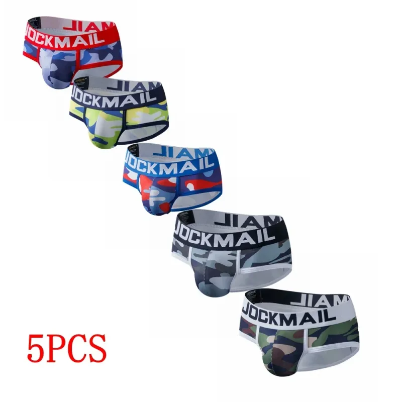 5 Value Package/Lot print Camouflage Mens Underwear Briefs calzoncillos hombre slips Cueca Gay Underwear Male Panties — image 9