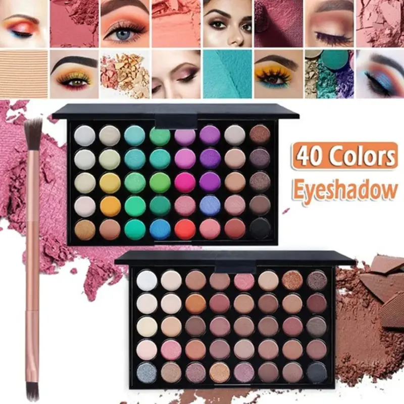Palette di ombretti colorati perlescenti 15/40 Ombretto ad alta saturazione in plastica Questo spot di vendita caldo europeo americano Colore della terra — image 1