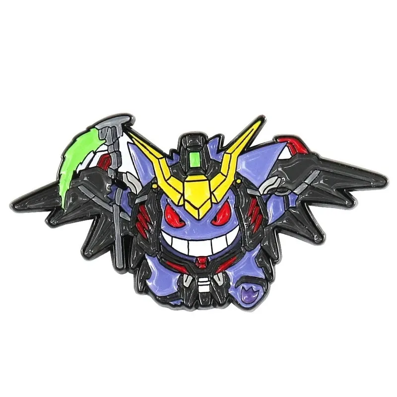 Pin Enamel Pokemon Gengar Dan Pin Lapel Pikachu untuk Beg galas Lencana Roti Kerongsang Pingat untuk Pakaian Hadiah Perhiasan untuk Rakan