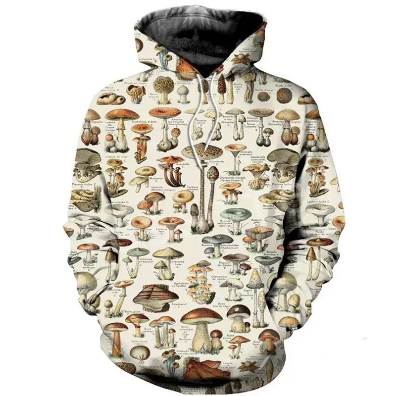 Fashion Colored Mushroom Pattern 3D Printed Hooded Sweatshirt Casual Super Large Hooded Sweatshirt Street Harajuku Men Pullover — image 11