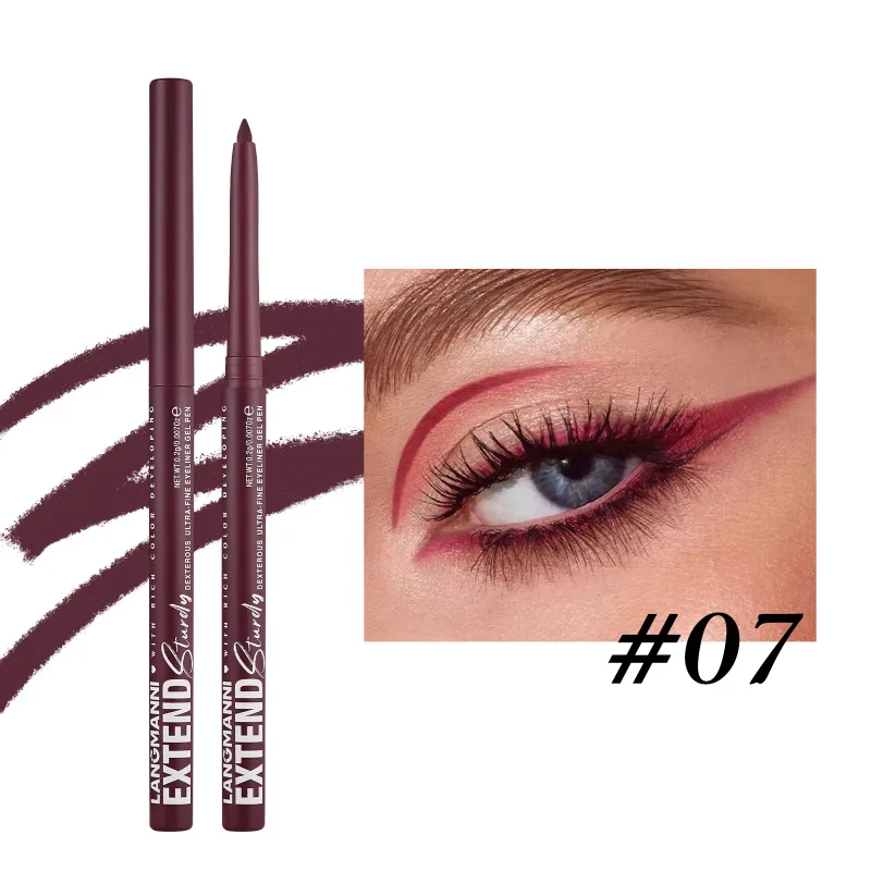 2 in 1 Eye Liner Eye Shadow Pencil Waterproof Lasting 12 Colors Rotating Black Matte Eyeliner Glue Pen Makeup for Eyes Cosmetics — image 13
