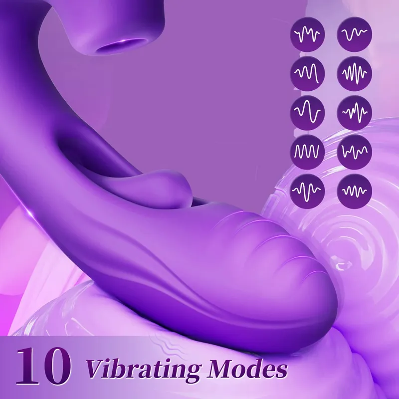 Menghisap Vibrator Mengetuk Mengepak Vibrator G Spot Kelentit Penghisap Stimulator Faraj Massager Vibro Dewasa Mainan Seks untuk Wanita — image 2