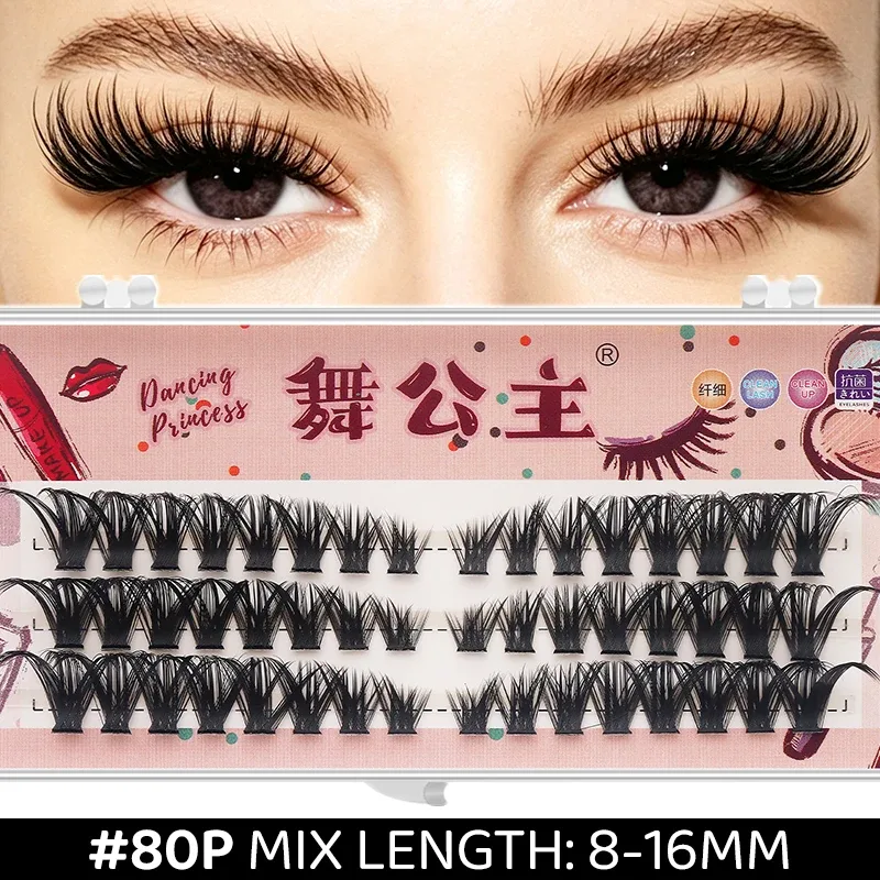 3 linhas diy grosso individual cluster extensões de chicote segmentado natural lash clusters estilo olho auto-enxerto cílios maquiagem — image 11