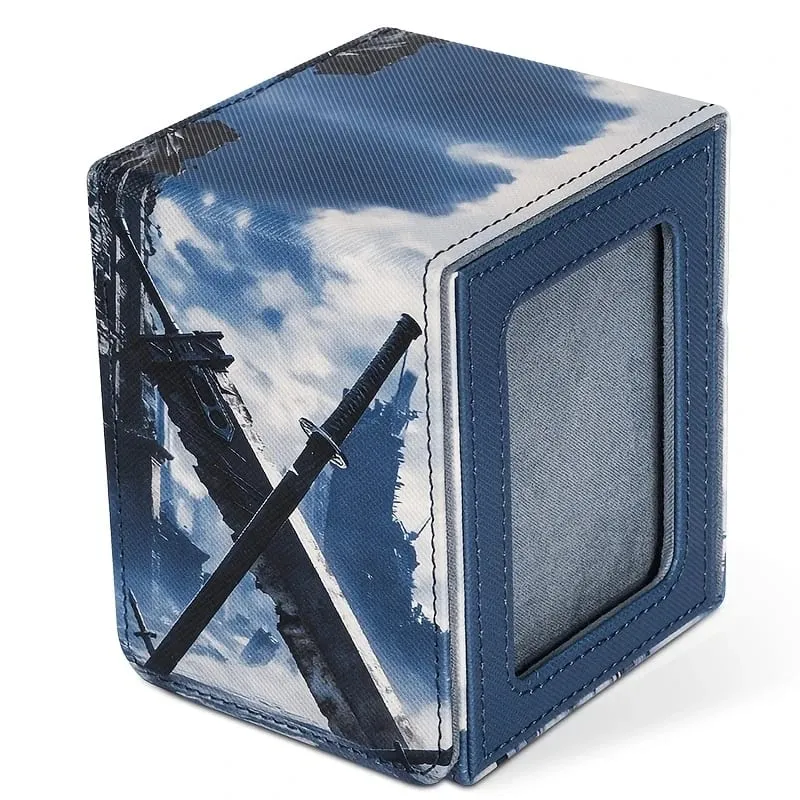 Boîte de jeu de cartes en cuir PU, avec fenêtre d'affichage, peut contenir plus de 100 cartes à Double manches, convient aux cartes TCG — image 10