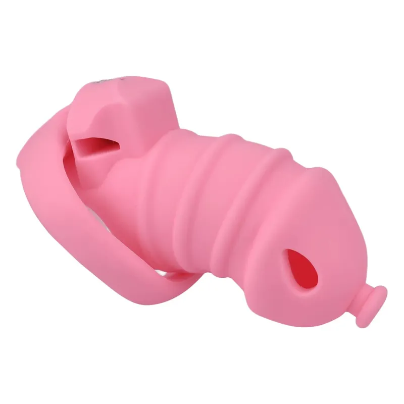 Cage à pénis en Silicone pour homme, ceinture de chasteté, gode, serrure Anti-fuite, jouets sexuels pour hommes, accessoires érotiques — image 16