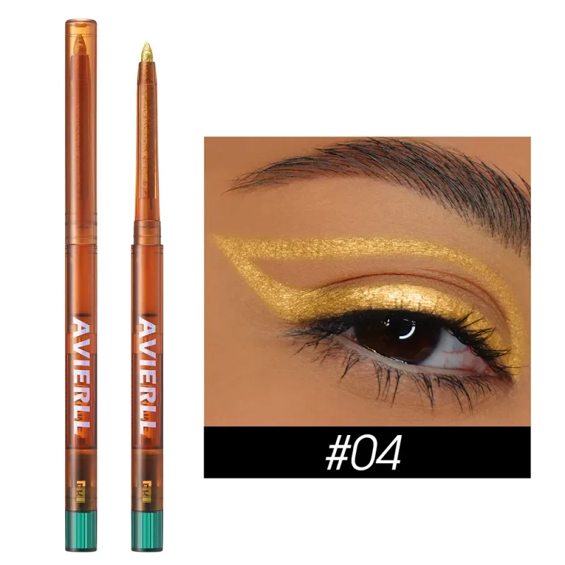 Bunglon Eyeliner Cair Mutiara Gloss Metalik Mengkilap Eyeshadow Liner Multi Warna Krom Aurora Riasan Mata Pigmen Glitter