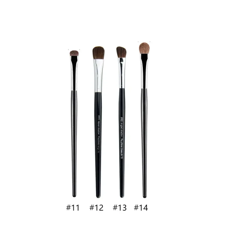 4 stk/sæt Pro Allover øjenskygge makeup børster Læbebryn Precision Concealer Blending Kuppelformet krøllet Smudge Highlight Make Up Brush