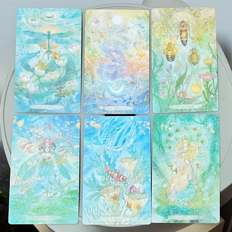 Verdance Tarot-Deck in stabiler Box, 78 Stück, lyrische, von der Natur inspirierte RWS-Tarotkarten, doppelt geprägter Karton, 12 x 7 cm — image 5