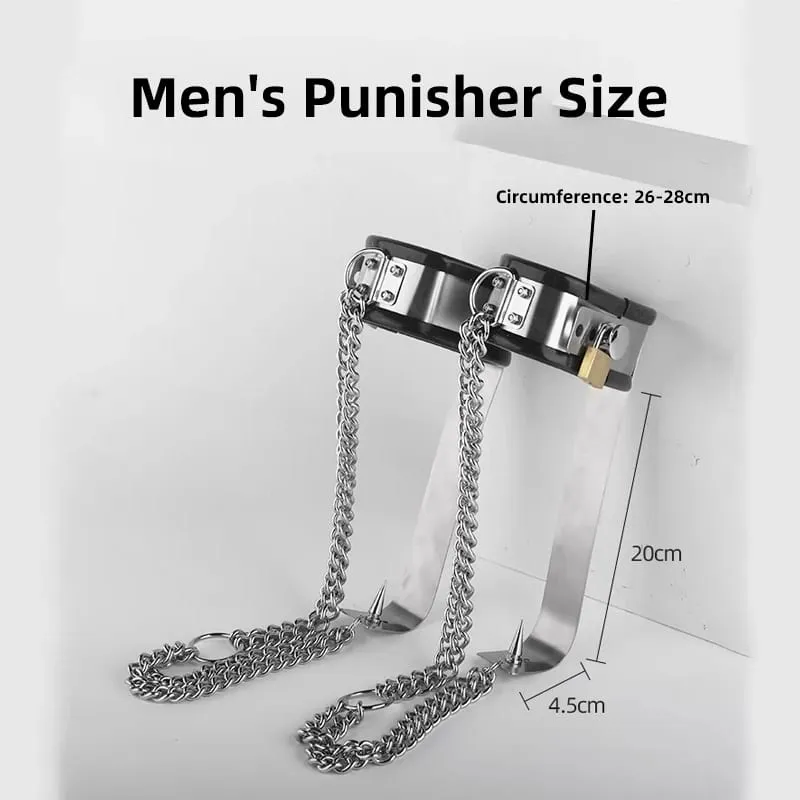 YoKoNex BDSM Fetish Stainless Steel Shackles Punishment Master Slave Task Punishment Props Male and Female Training Sex Supplies