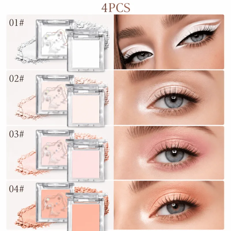 Palette de fards à paupières blanc mat, Base de pli coupée, surligneur, imperméable, longue durée, éclaircissant, coque de maquillage pour les yeux — image 6