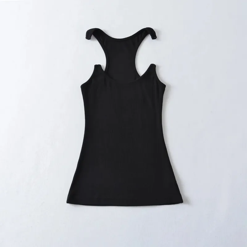 ผู้หญิง Ypro Ribbed สายรัดที่มองไม่เห็นเสื้อกล้าม Camis Tee — image 9