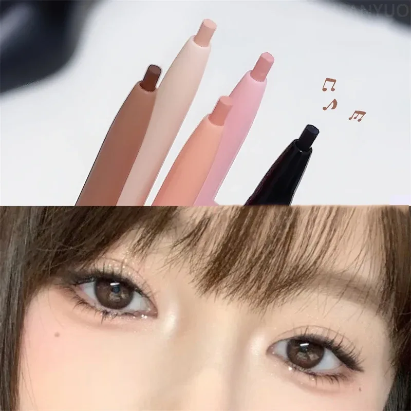 1 unidad de delineador de ojos de gusano de seda, pluma de Gel suave, delineador de ojos mate de larga duración, lápiz de Gel delineador de ojos impermeable, maquillaje coreano de secado rápido — image 4