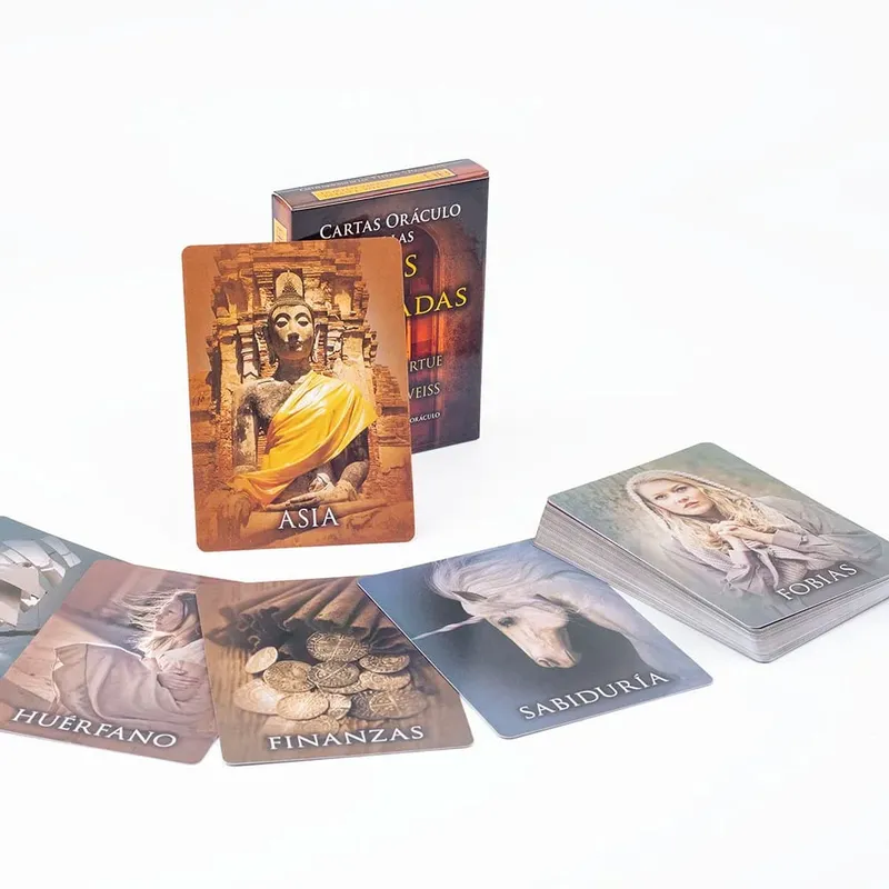 Kiếp trước Oracle Cards A 44 Tarot Phiên bản tiếng Tây Ban Nha Phiên bản bói toán Bộ bài bói toán Borad Chơi trò chơi 10.3*7.4cm — image 2