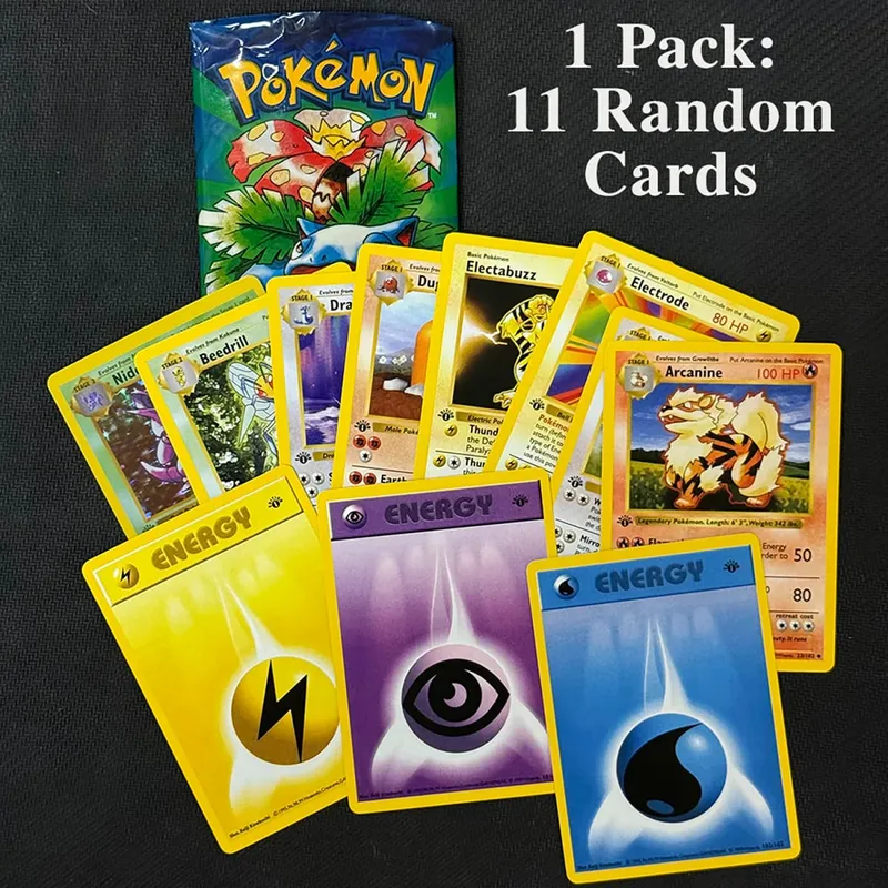 Booster Pack 11ks/sáček Balení 1. edice Charizard Kolekce sběratelských karetních her Battle Booster Toys Boys dárek — image 4